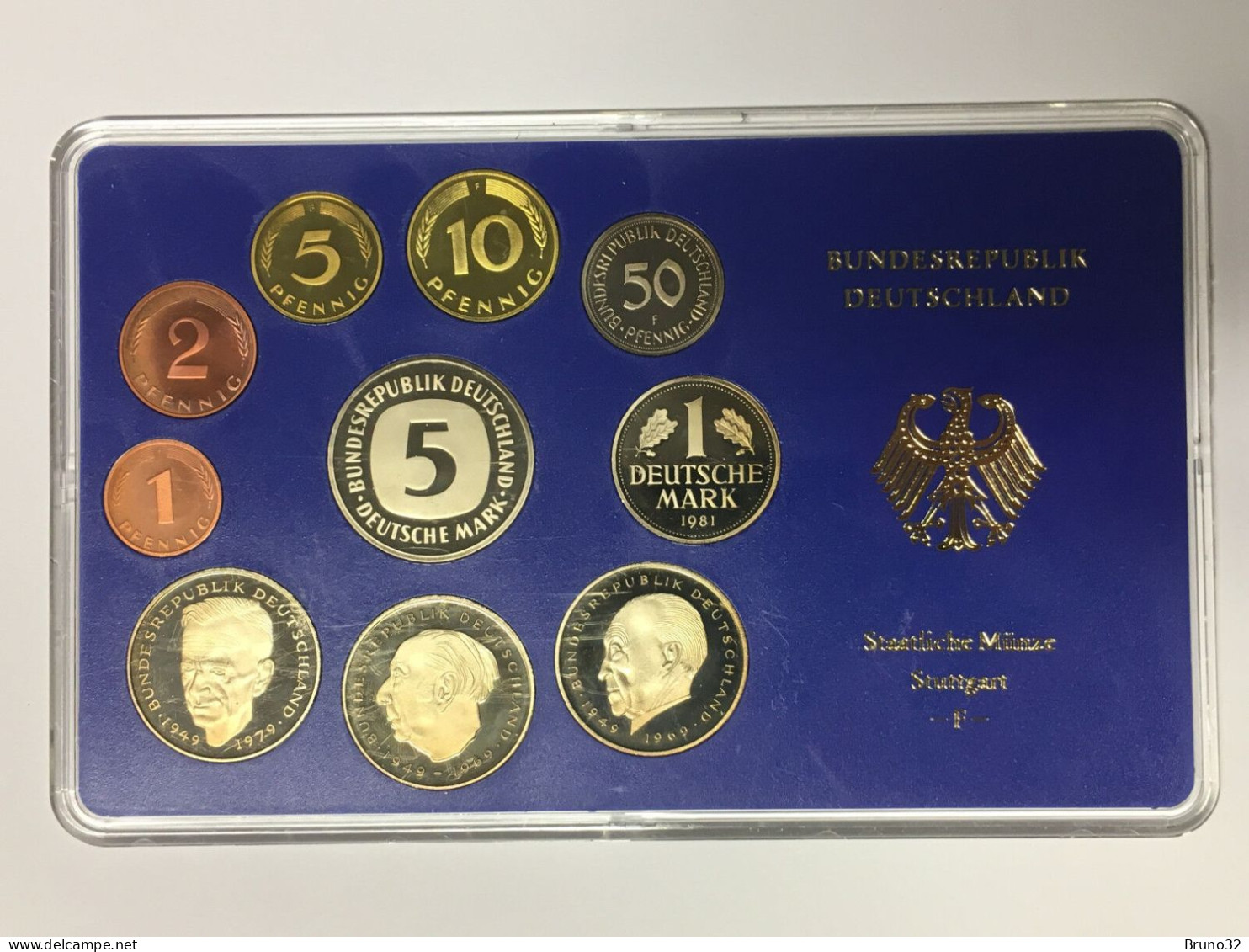 BRD - GERMANIA FEDERALE - 1981 F PROOF - Set Di Monete Divisionali - Mint Sets & Proof Sets