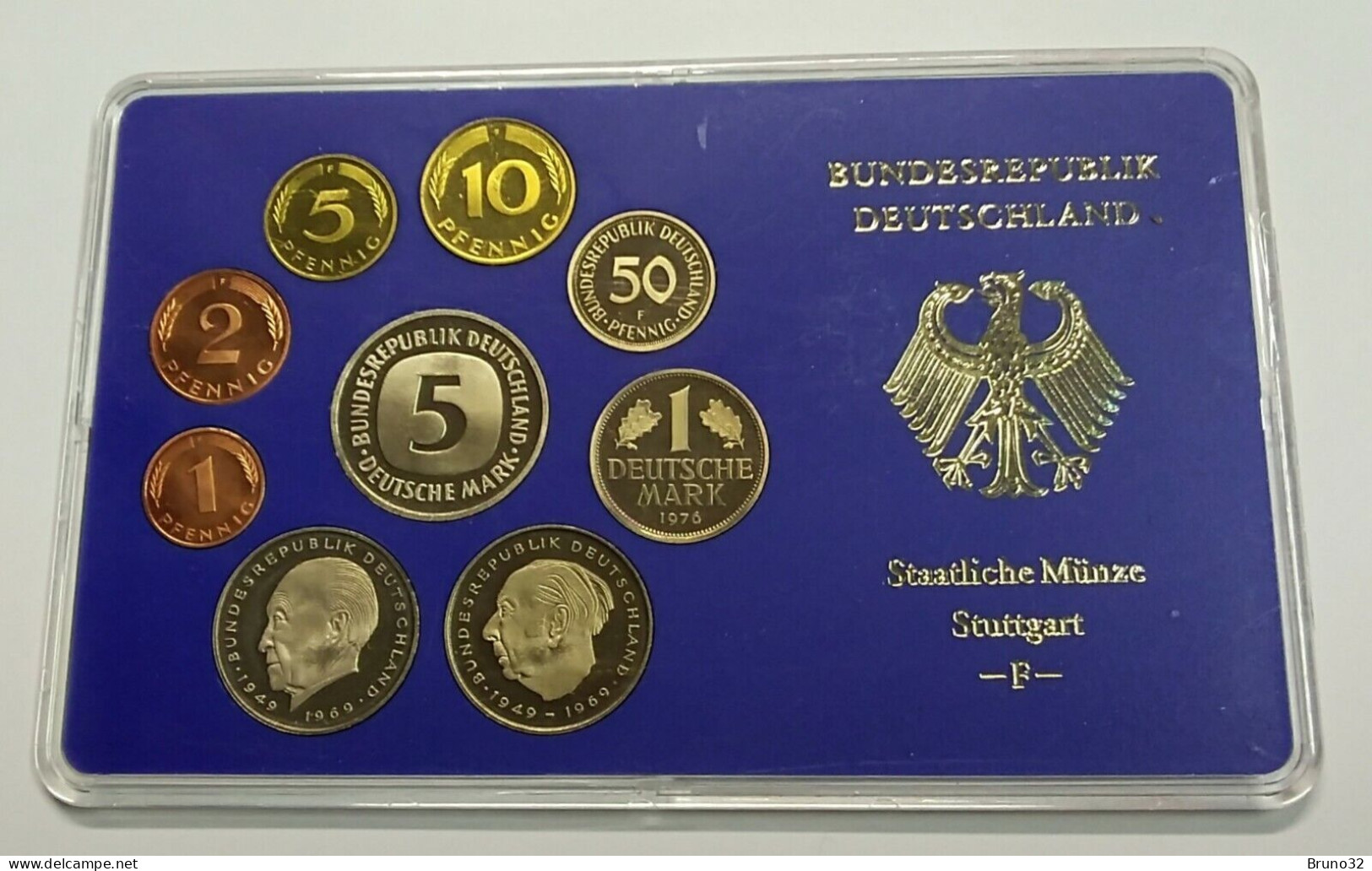 BRD - GERMANIA FEDERALE - 1976 F PROOF - Set Di Monete Divisionali - Mint Sets & Proof Sets