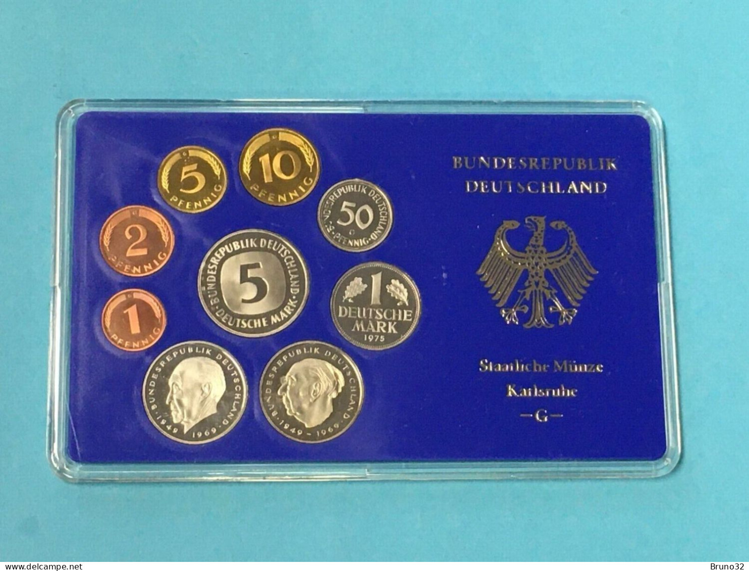 BRD - GERMANIA FEDERALE - 1975 G PROOF - Set Di Monete Divisionali - Mint Sets & Proof Sets