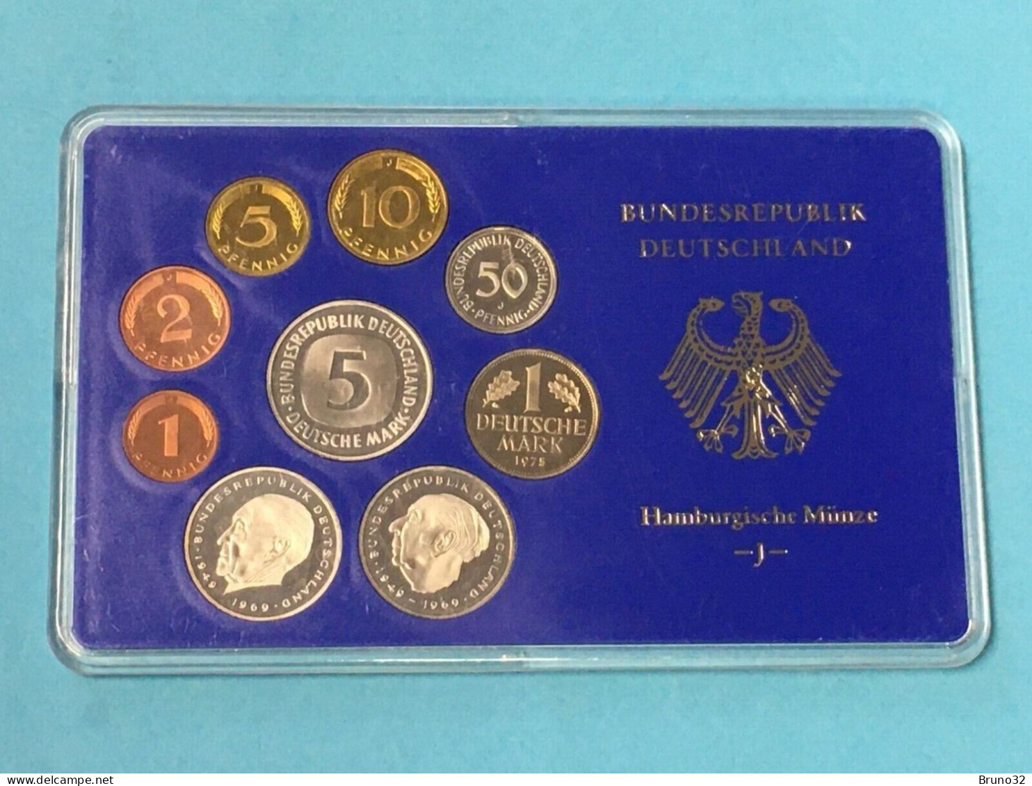 BRD - GERMANIA FEDERALE - 1975 J PROOF - Set Di Monete Divisionali - Mint Sets & Proof Sets