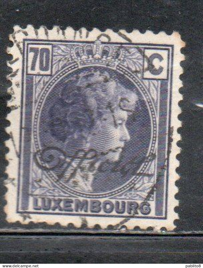 LUXEMBOURG LUSSEMBURGO 1928 1935 SURCHARGE OFFICIEL 70c USED USATO OBLITERE' - Dienstmarken