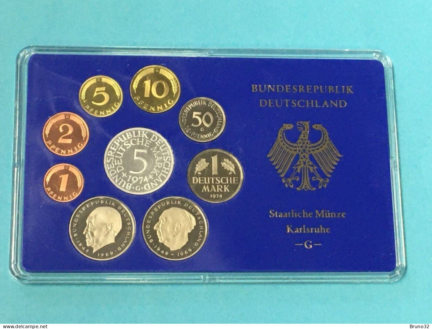 BRD - GERMANIA FEDERALE - 1974 G PROOF - Set Di Monete Divisionali - Mint Sets & Proof Sets