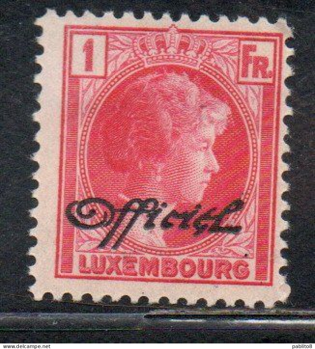 LUXEMBOURG LUSSEMBURGO 1930 1935 SURCHARGE OFFICIEL 1fr MH - Service