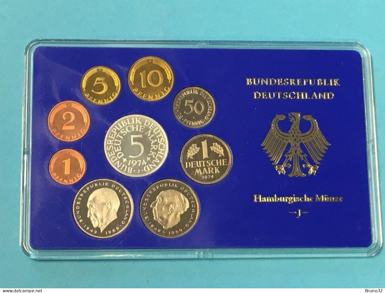 BRD - GERMANIA FEDERALE - 1974 J PROOF - Set Di Monete Divisionali - Mint Sets & Proof Sets