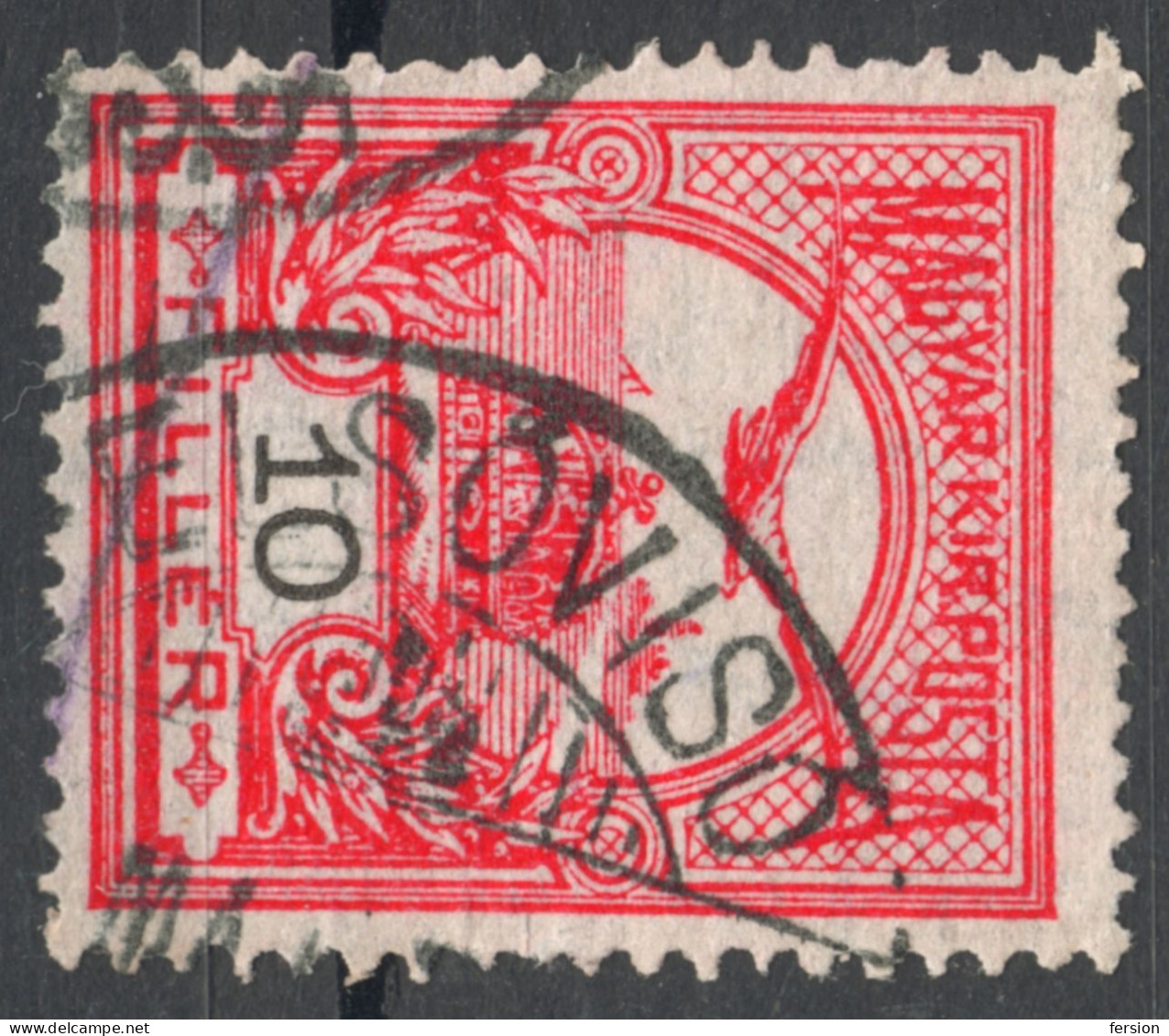 Felsővisó Vișeu De Sus POSTMARK 1910 ROMANIA Transylvania Hungary Erdély Máramaros Maramureș County KuK TURUL 10 F - Transylvanie