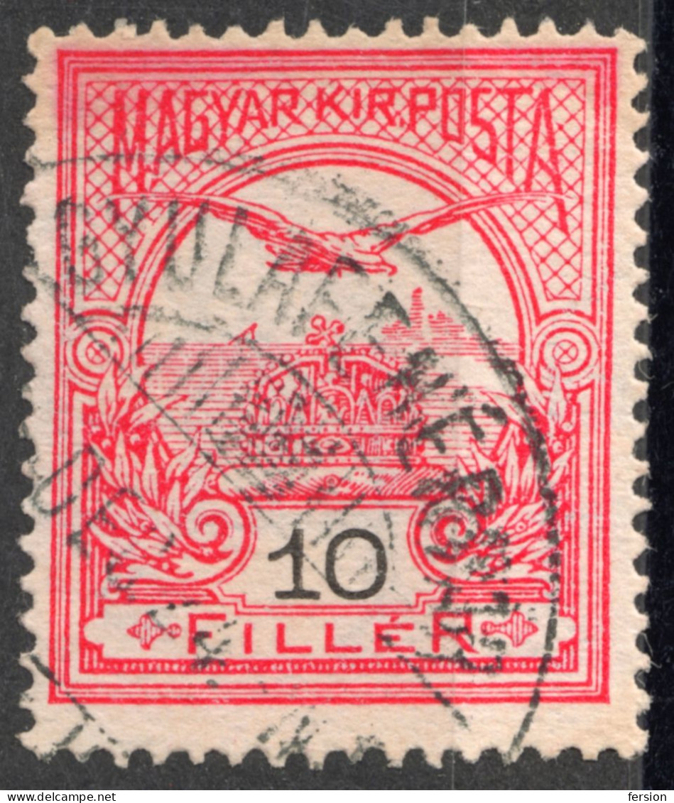 Gyulafehérvár Alba Iulia POSTMARK 1910 ROMANIA Transylvania Hungary Erdély Alba Fehér County KuK TURUL 10 F - Transylvanie