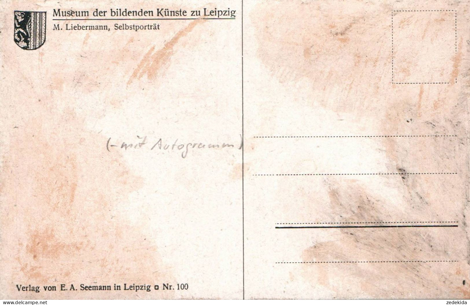 6438 - Max Liebermann Orig. Autogramm Maler Und Grafiker - Museum Der Bildenden Künste Leipzig Seemann Verlag - Peintres & Sculpteurs