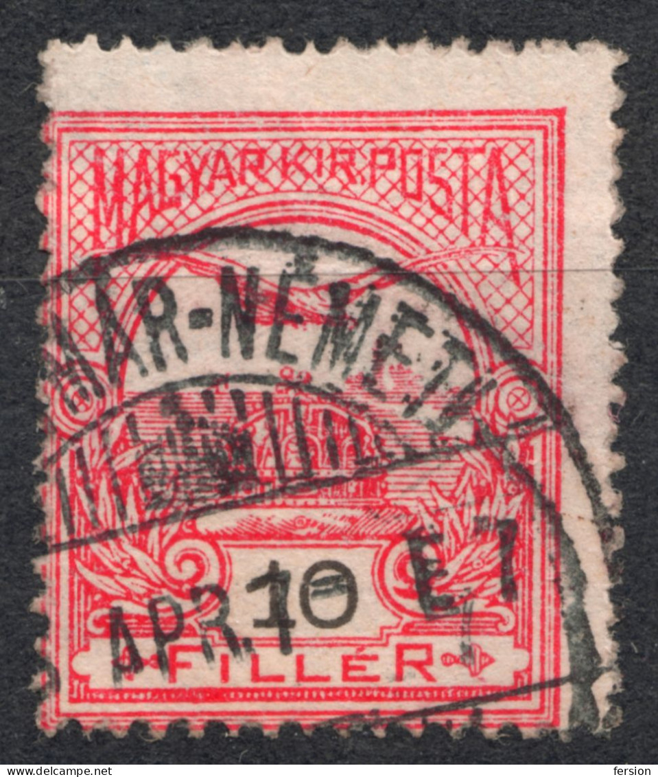 Szatmárnémeti Satu Mare  POSTMARK 1910 ROMANIA Transylvania Hungary Sătmar Szatmár County TURUL 10f - Transilvania