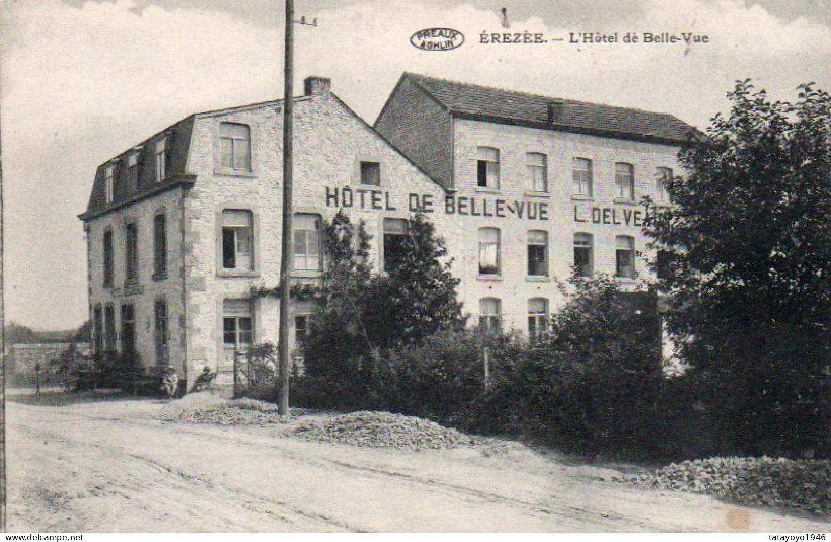 Erezée  L'Hotel De Belle Vue Rare N'a Pas Circulé - Erezée