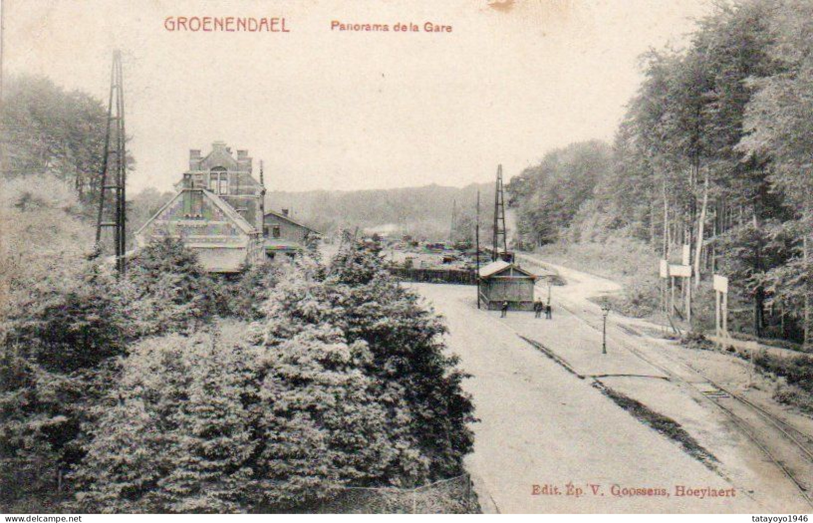 Groenendael  Panorama De La Gare Voyagé En 1911 - Hoeilaart