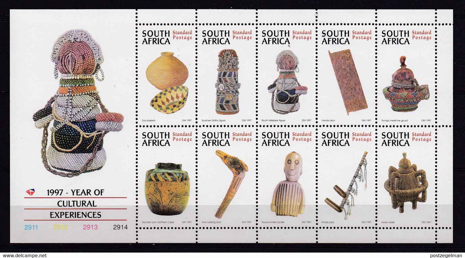 RSA, 1997, MNH Stamp(s) On Full Sheet , Cultural Experience, SACCnr(s).  1030,  Scannr. F3792 - Ungebraucht