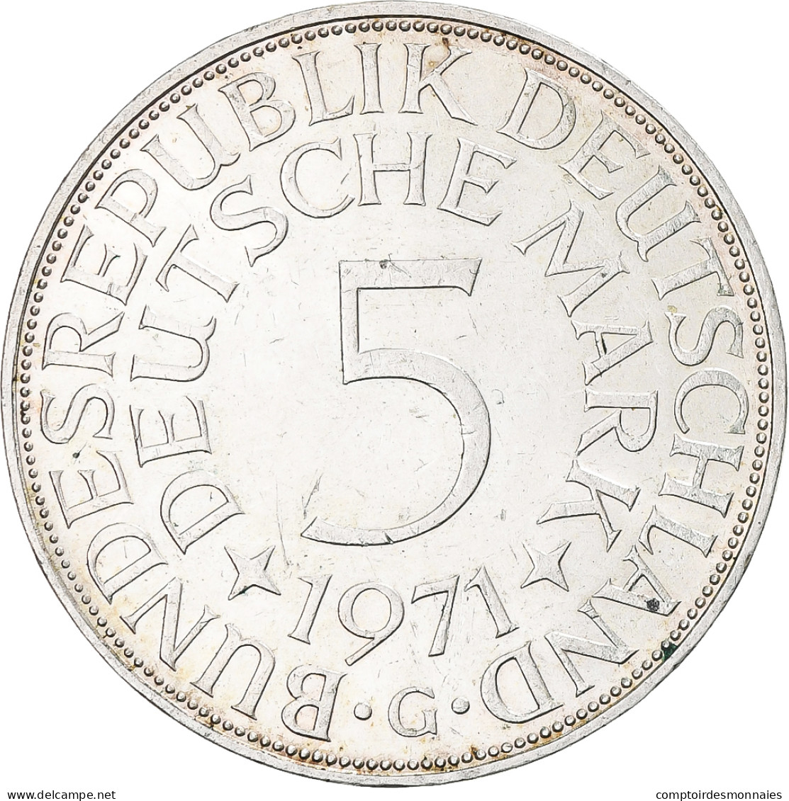 Monnaie, République Fédérale Allemande, 5 Mark, 1971, Karlsruhe, TTB+ - 5 Marcos