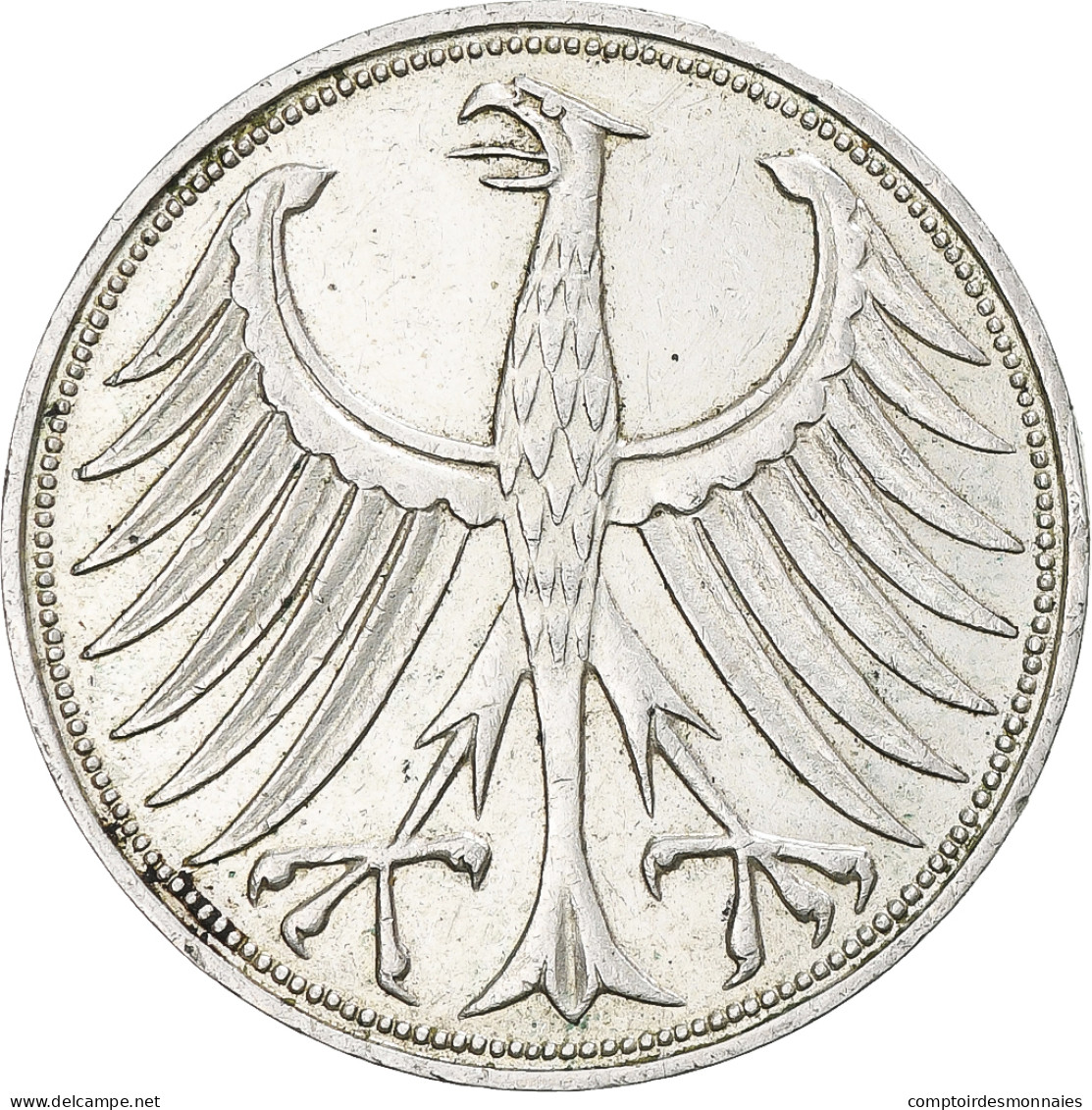 Monnaie, République Fédérale Allemande, 5 Mark, 1970, Hambourg, TTB+, Argent - 5 Mark