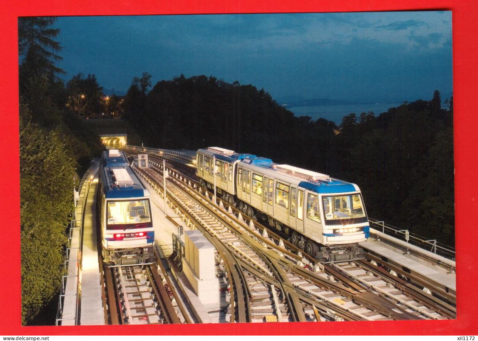 ZWZ-11  Lausanne Métro M2  Ligne Lausanne Ouchy Epalinges GF NC Mais Timbrée Avec Cachet Epalinges 8.5.2008 - Épalinges