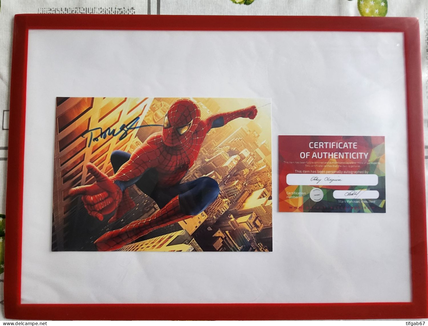 Autographe Tobey Maguire Spider-Man COA - Actors & Comedians