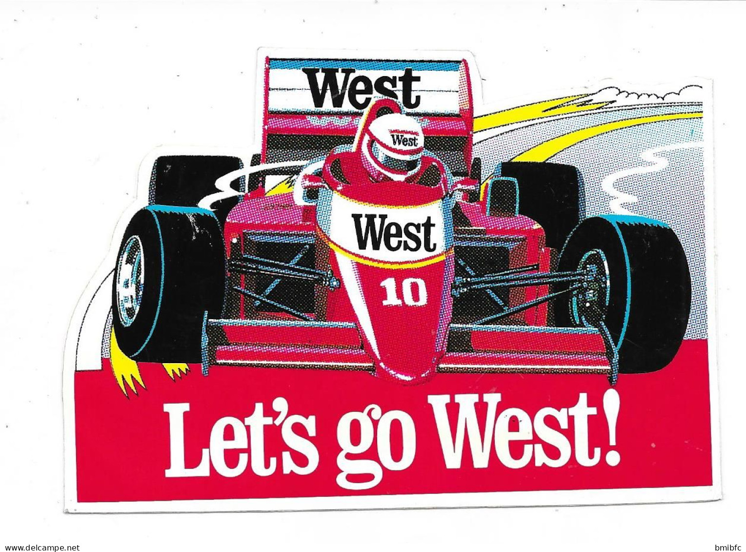 West - Let's Go West ! (autocollant) - Automobilismo - F1