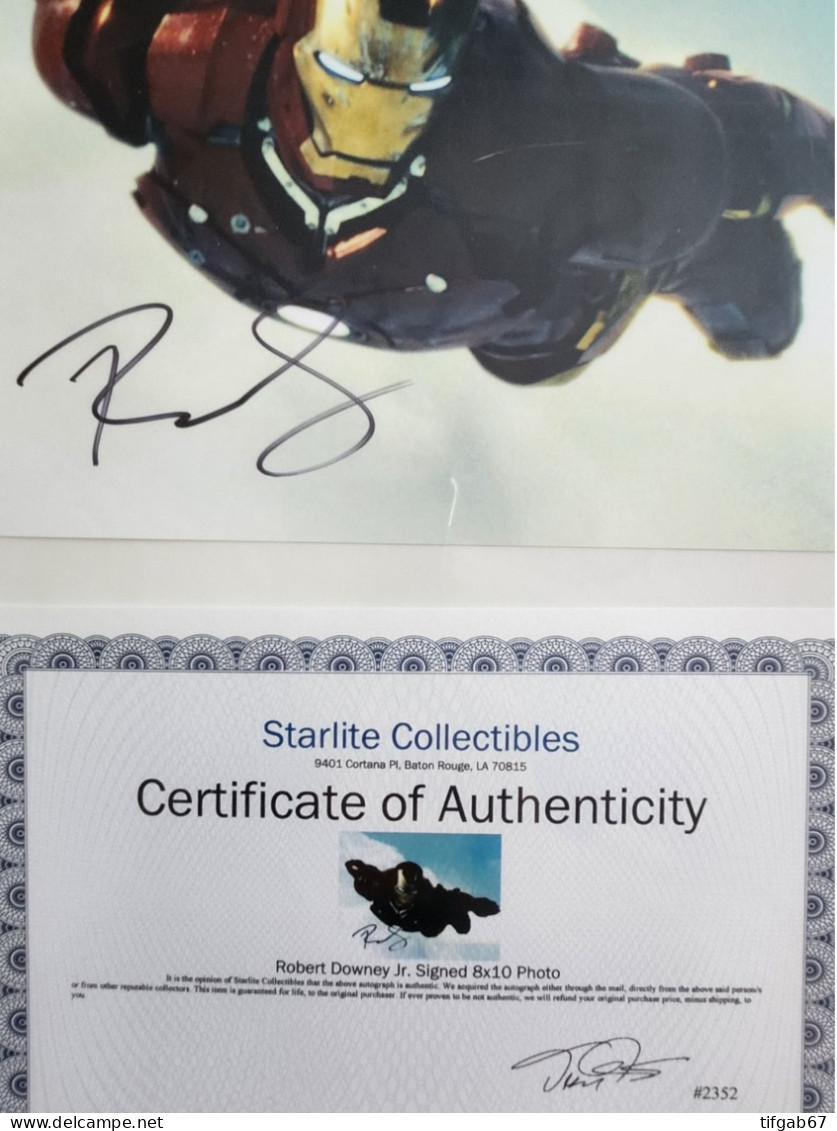 Autographe Robert Downey JR Iron Man Avec COA - Acteurs & Comédiens