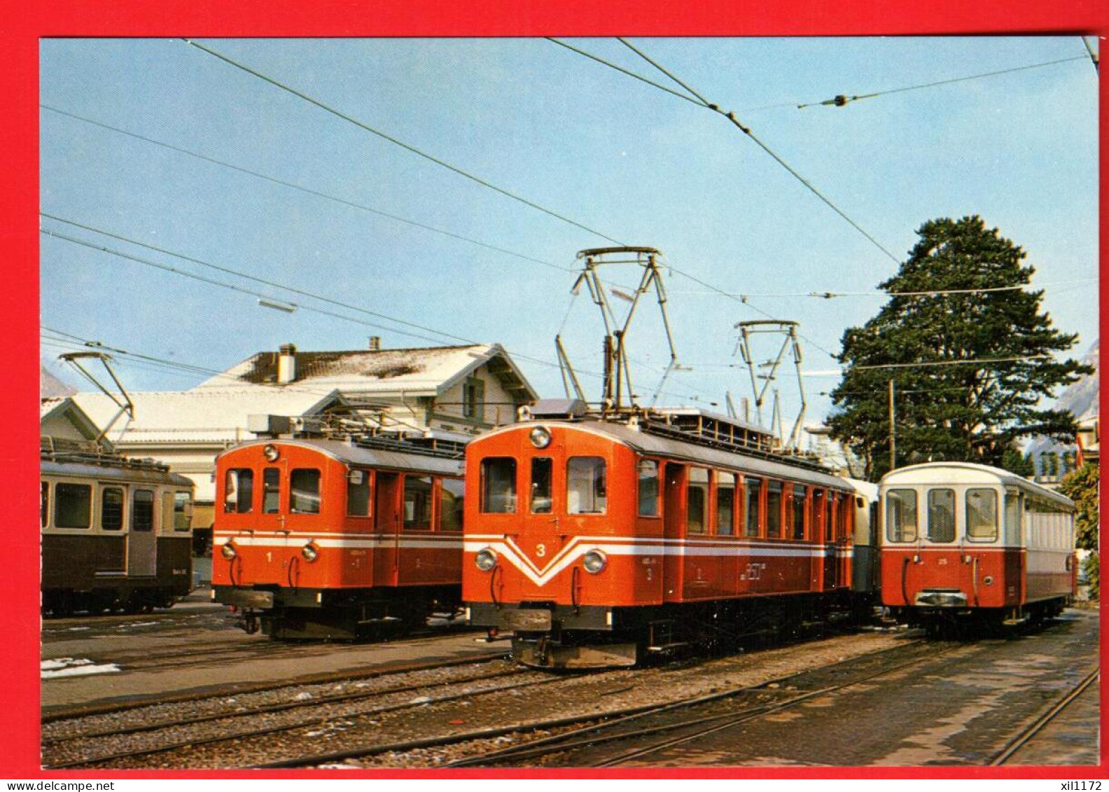 ZWZ-15 Locomotives ASD 31108 CH En Gare D'Aigle Dans Leur Livrée Orange. Ferroviews  78/404 - Aigle