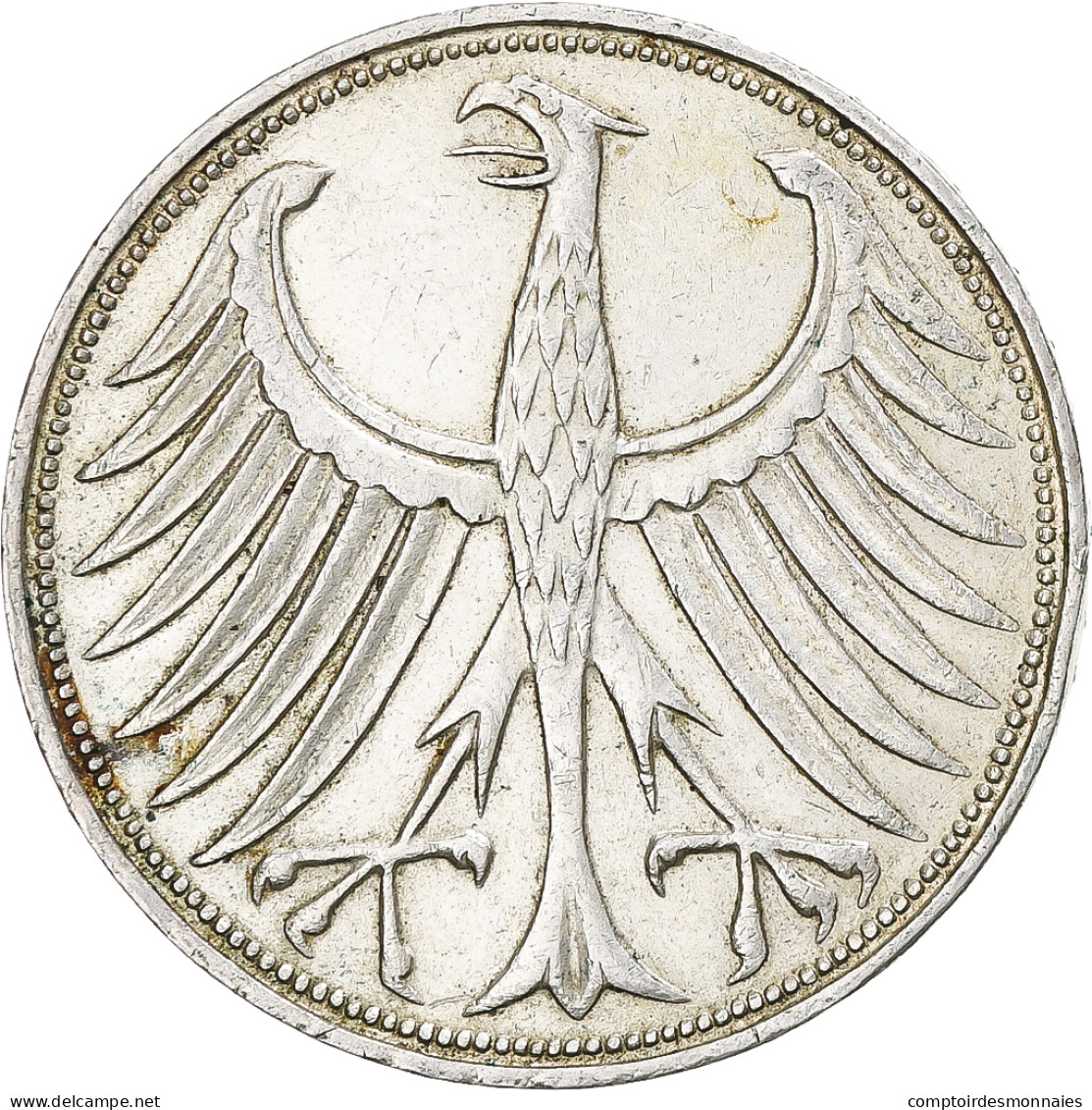 Monnaie, République Fédérale Allemande, 5 Mark, 1970, Hambourg, TTB, Argent - 5 Mark