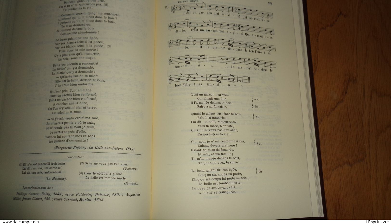 CHANTS ET CHANSONS DU NIVERNAIS Achille Millien Régionalisme Chanson Complainte Chant Religieux Légendaire Folklore