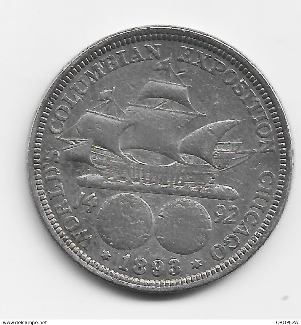 C4 - 2 - ESTADOS UNIDOS - 1893 - MEDIO DOLAR - EXPOSICION  COLON - Autres – Amérique