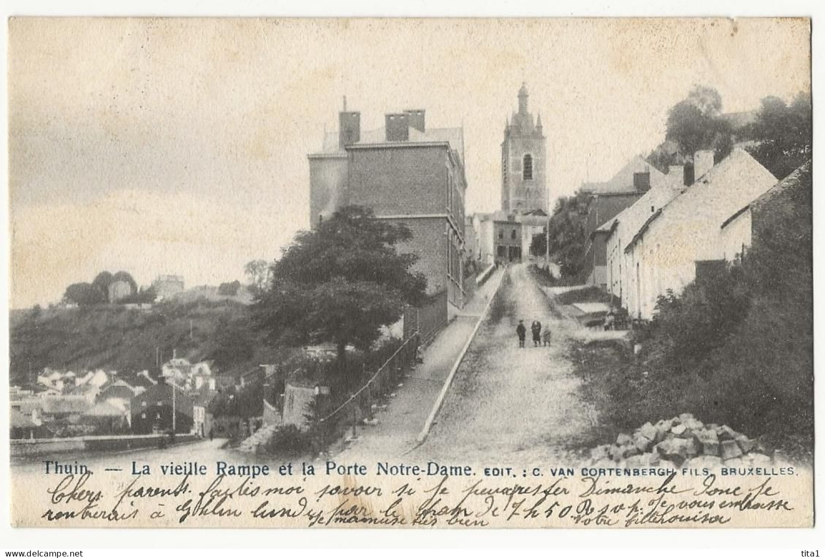 76 - Thuin - La Vieille Rampe Et La Porte Notre Dame - Thuin