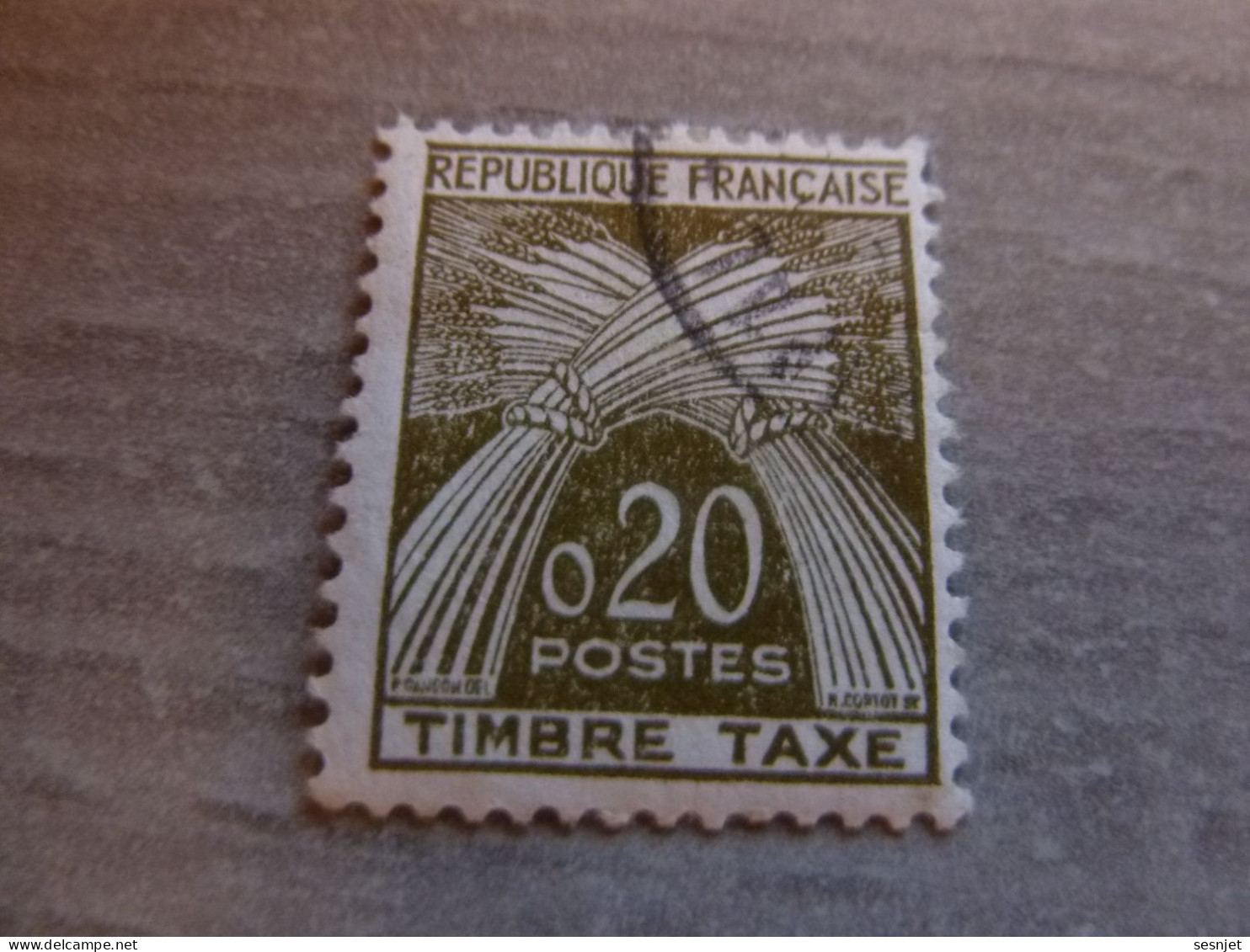 Type Gerbes - Timbre-Taxe - 20c. - Yt 92 - Brun-olive - Oblitéré - Année 1960 - - 1960-.... Afgestempeld