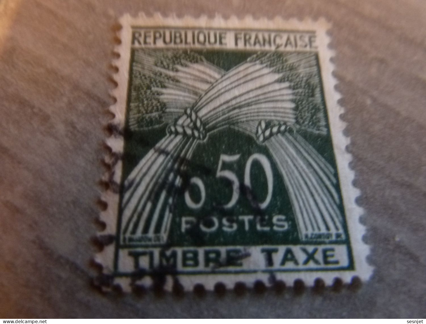 Type Gerbes - Timbre-Taxe - 50c. - Yt 93 - Vert Foncé - Oblitéré - Année 1960 - - 1960-.... Afgestempeld