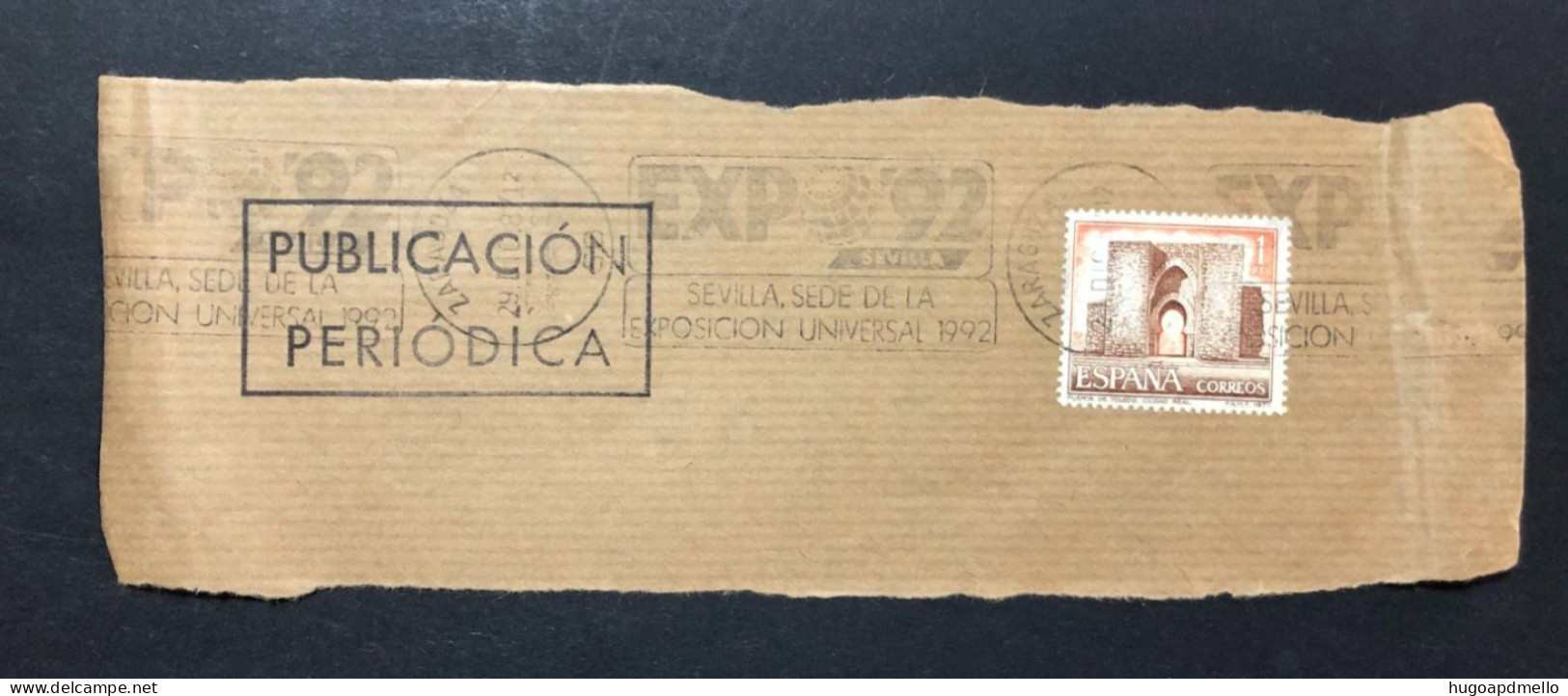 SPAIN, Fragment With Special Cancellation « EXPO '92 », « ZARAGOZA  Postmark », 1987 - 1992 – Séville (Espagne)