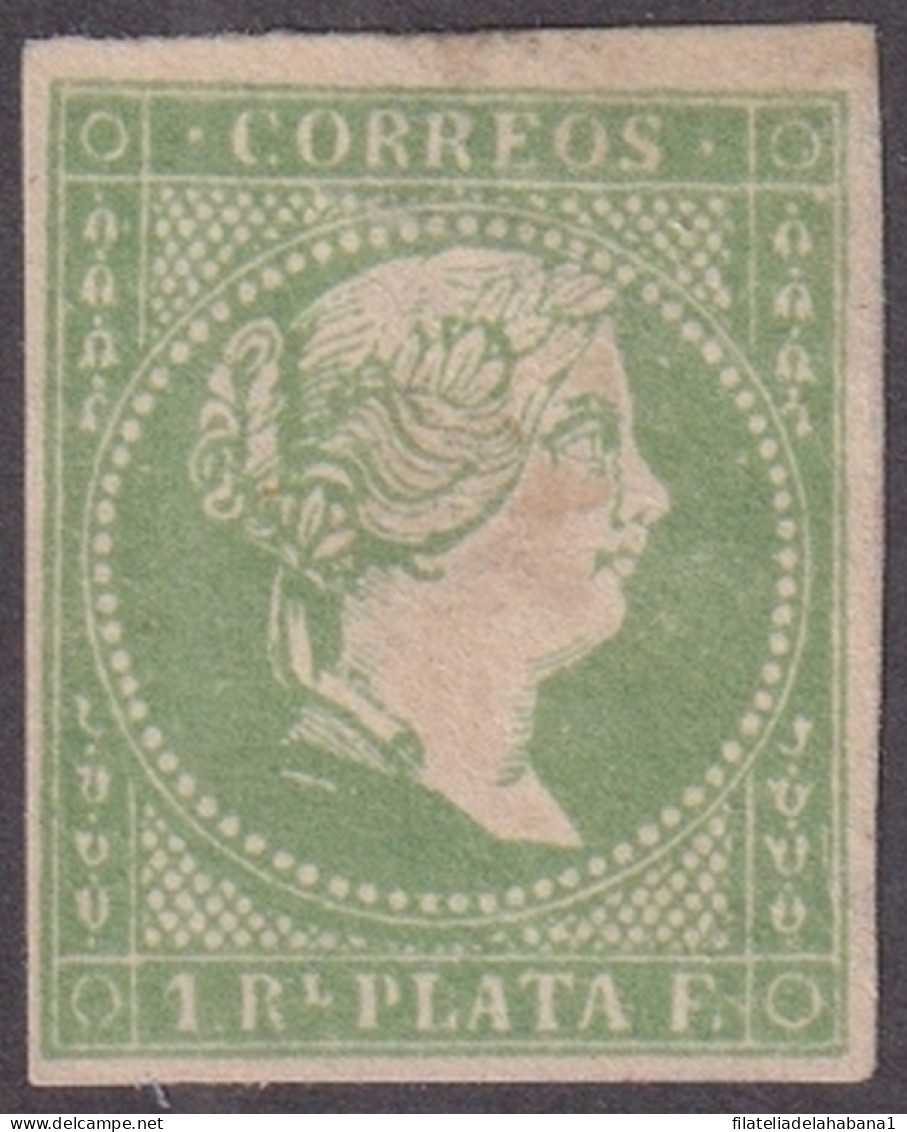 1857-432 CUBA SPAIN ANTILLES PUERTO RICO 1857 1 R POSTAL FORGUERY UNUSED.  - Préphilatélie