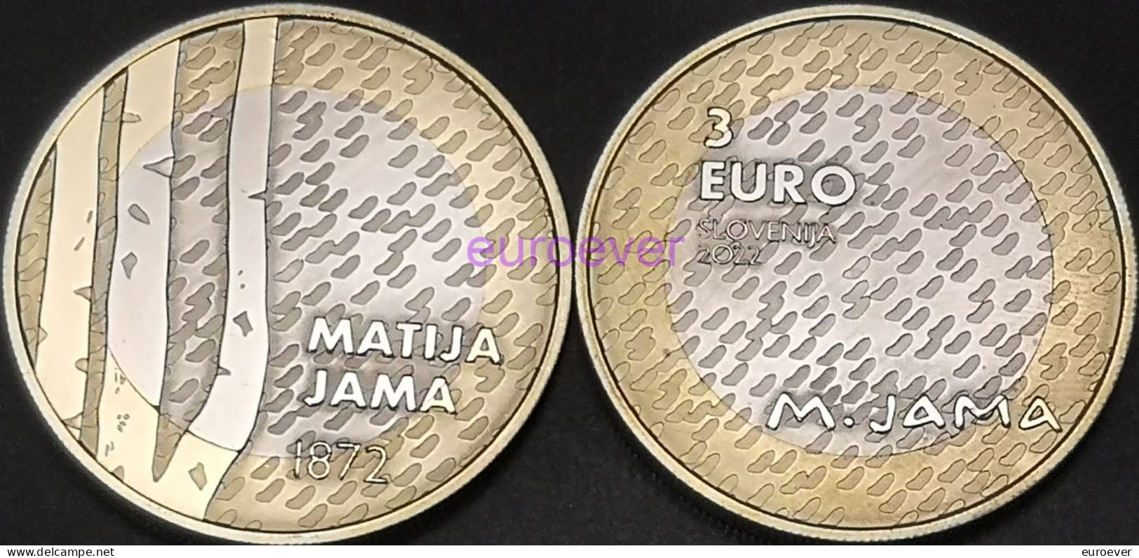 3 Euro Gedenkmünze 2022 - Slowenien / Slovenia - Matija Jama PP Proof - Eslovenia