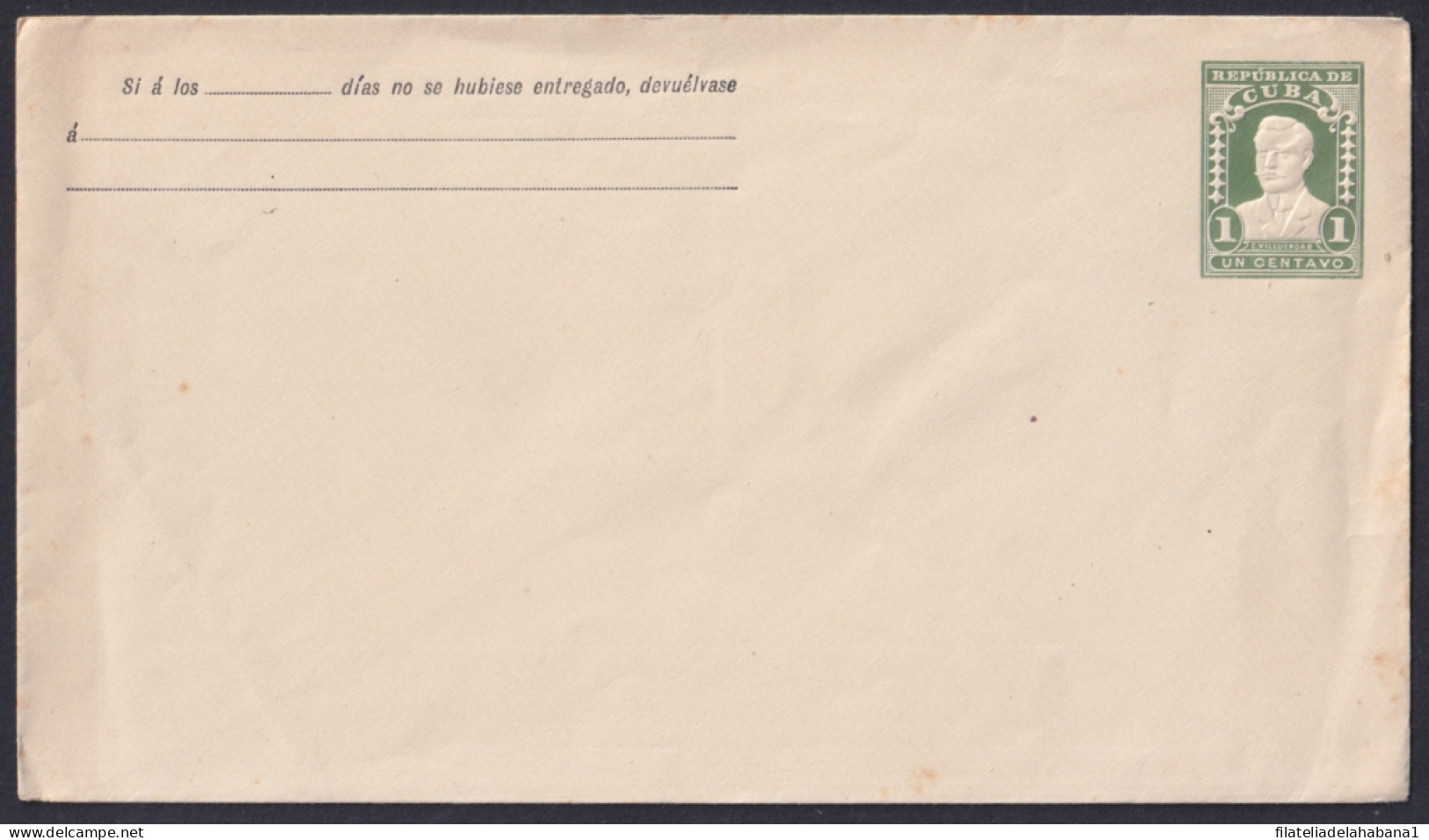 1910-EP-142 CUBA 1910 POSTAL STATIONERY 1c ENRIQUE VILLUENDAS UNUSED.  - Lettres & Documents