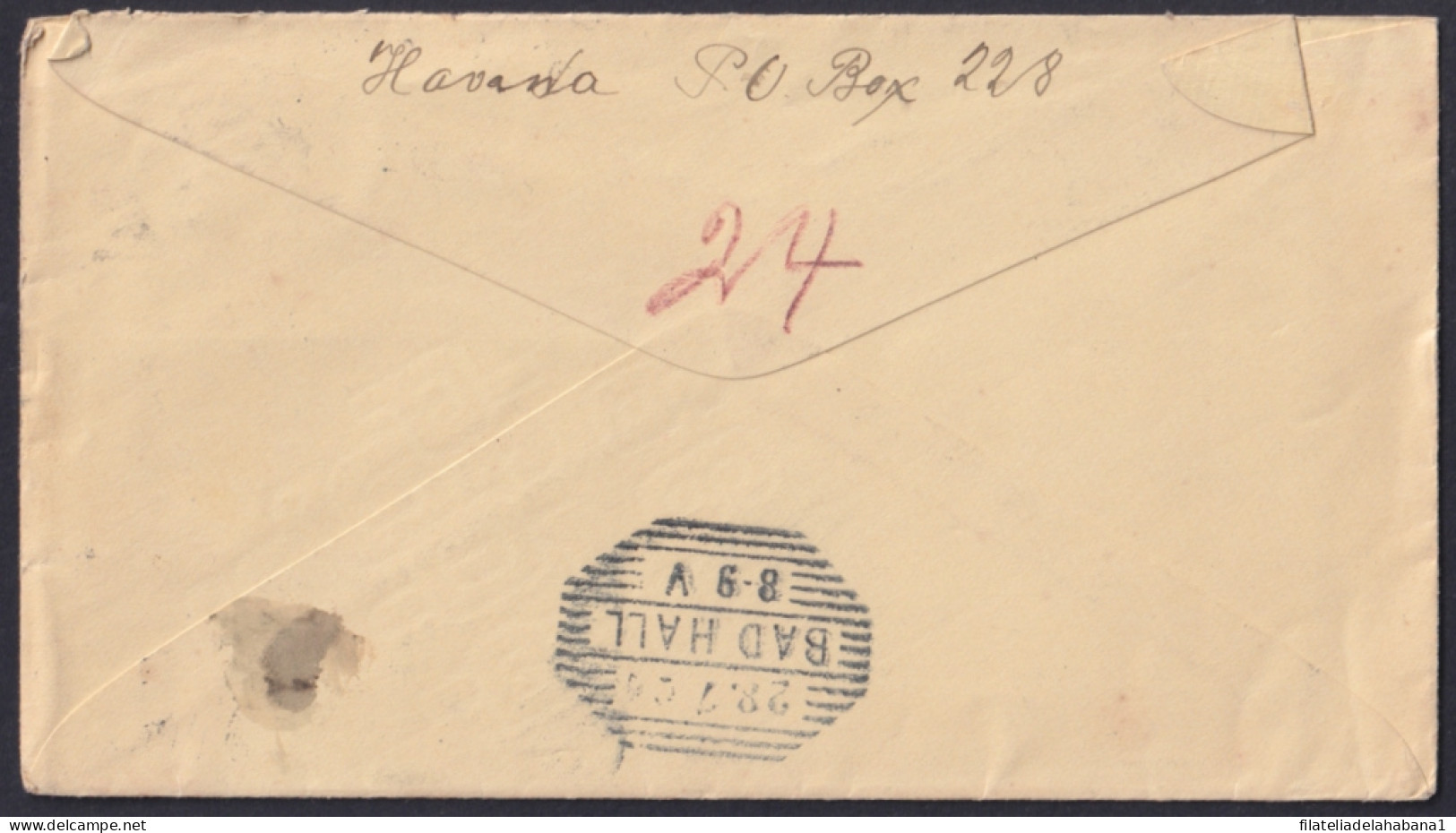 1899-EP-317 CUBA 1899 POSTAL STATIONERY 5c COLUMBUS YELLOW PAPER TO AUSTRIA 1900.  - Lettres & Documents