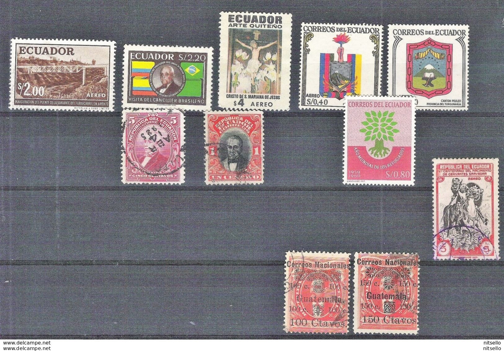 LOTE 1836  ///  (C245)  3 SCANS - EXCELENTE LOTE DE SELLOS DE ECUADOR    ¡¡¡¡LIQUIDATION !!!! - Ecuador