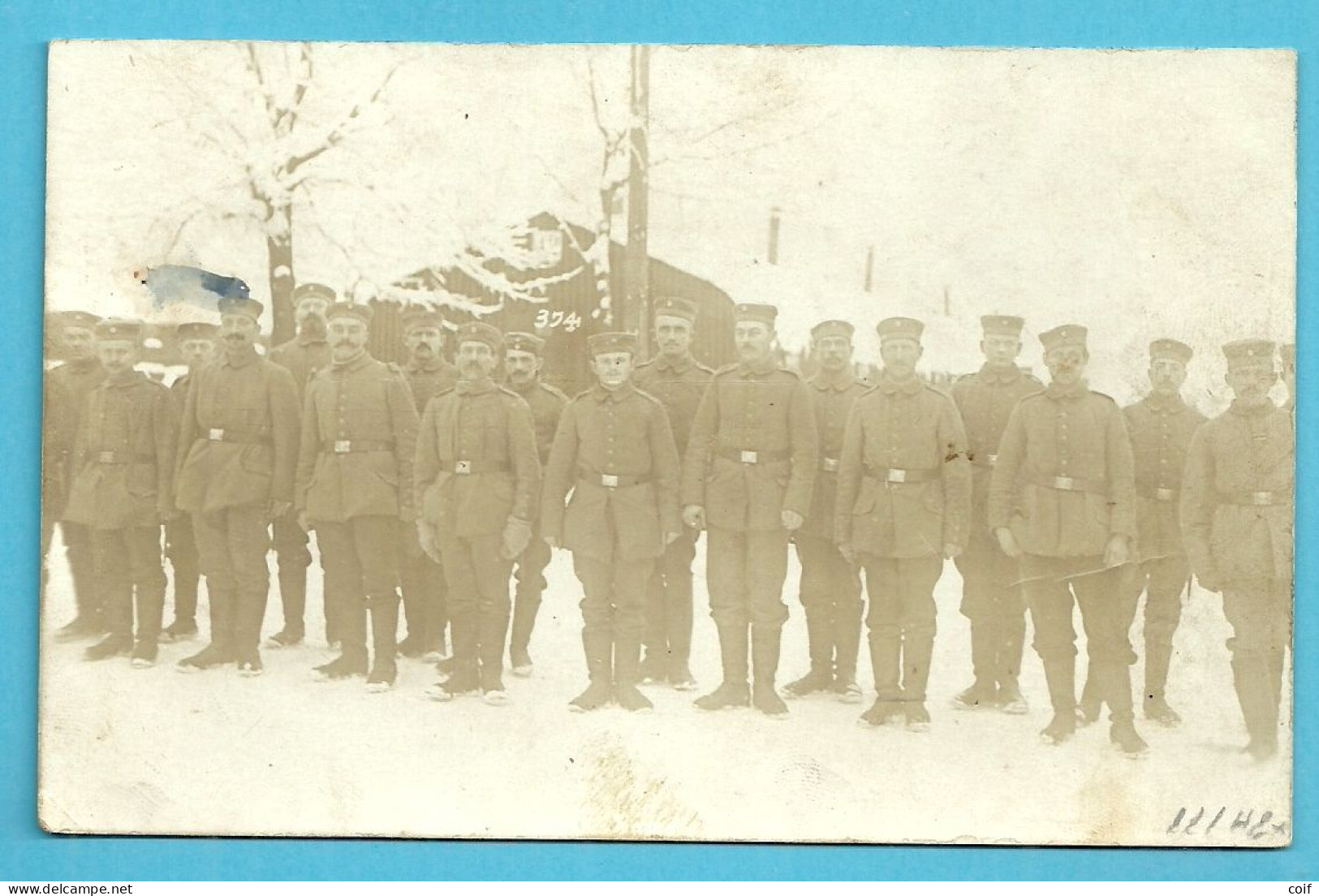 Foto-kaart / Feldpost Stempel ELSENBORN- UBUNGSPLATZ Op 21/1/17 (winter) - Prisonniers