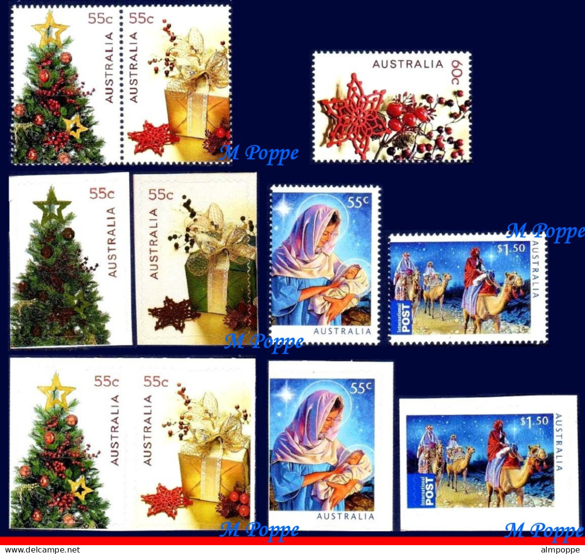 Ref. AU-V2011-04 AUSTRALIA 2011 - RELIGIONSET COMPLETE - MINT MNH, CHRISTMAS 11V - Mint Stamps
