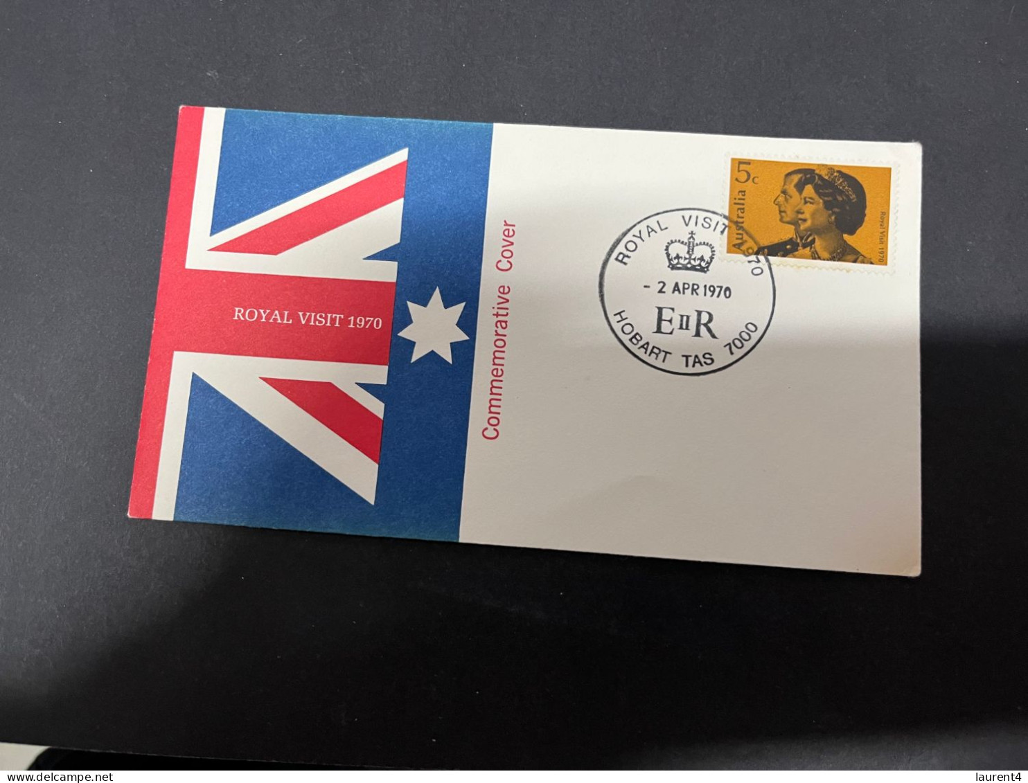 1-10-2023 (3 U 4) Australia FDC - 1970 - Royal Visit (TAS - Hobart Postmark) With 5c Value Stamp - Other & Unclassified