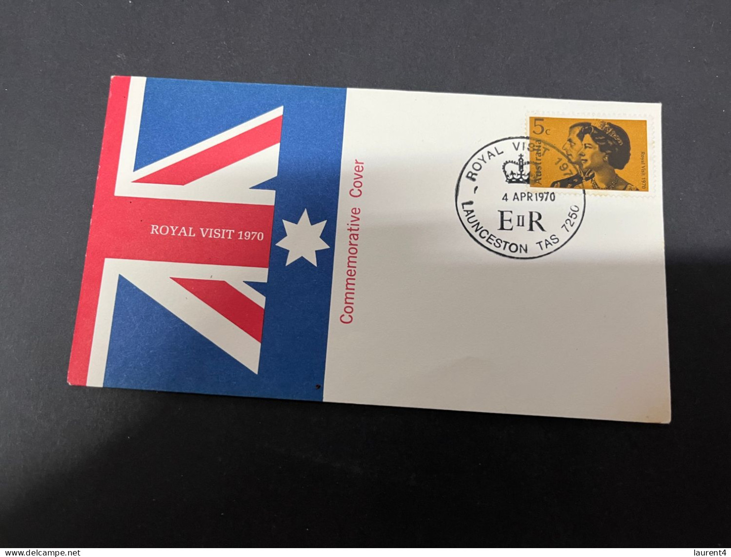 1-10-2023 (3 U 4) Australia FDC - 1970 - Royal Visit (TAS - Launceston Postmark) With 5c Value Stamp - Autres & Non Classés