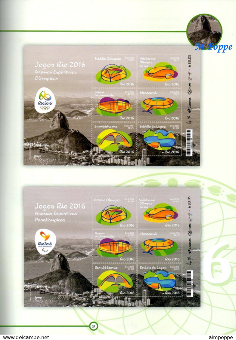 Ref. BR-Y2016-C BRAZIL 2016 - ALL STAMPS ISSUED,MADE BY POST OFFICE, MNH, . 119V