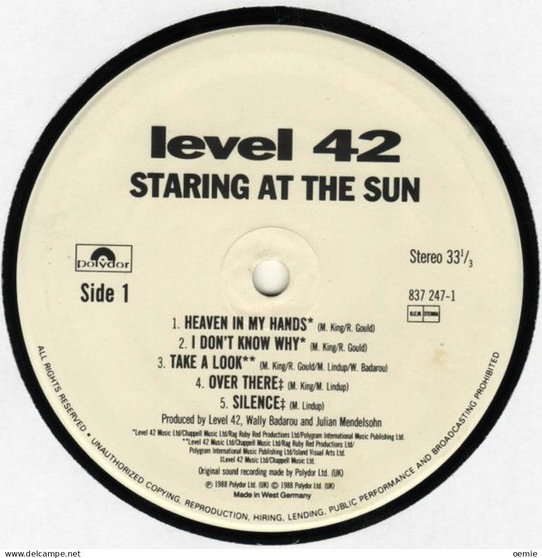 LEVEL  42  °  STARRING AT THE SUN - Autres - Musique Anglaise