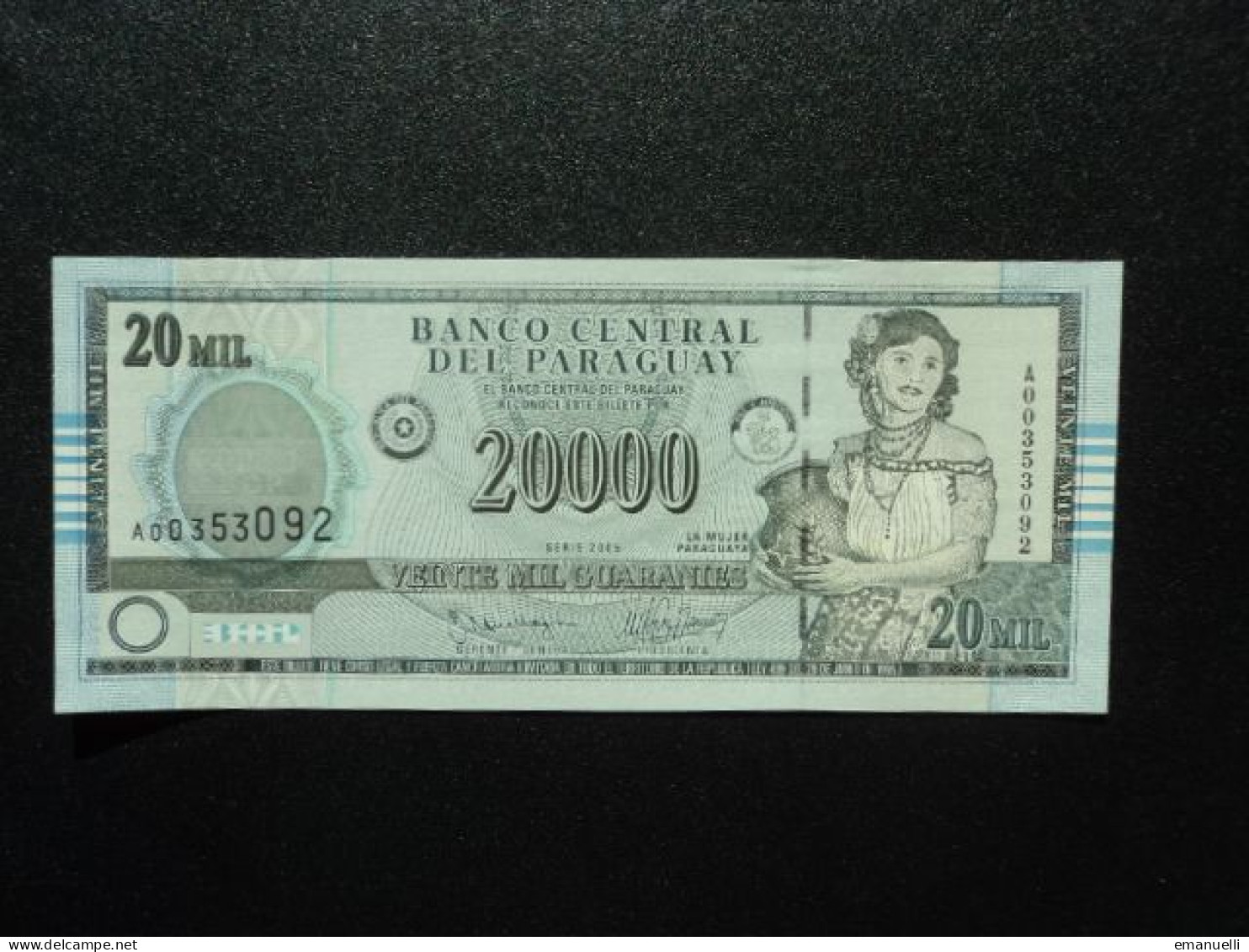 PARAGUAY * :20 000 GUARANIES   Série 2005    P 225      NEUF - Paraguay