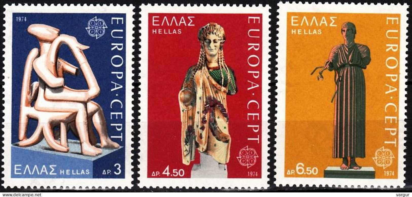 GREECE 1974 EUROPA: Sculpture. Complete Set, MNH - 1974