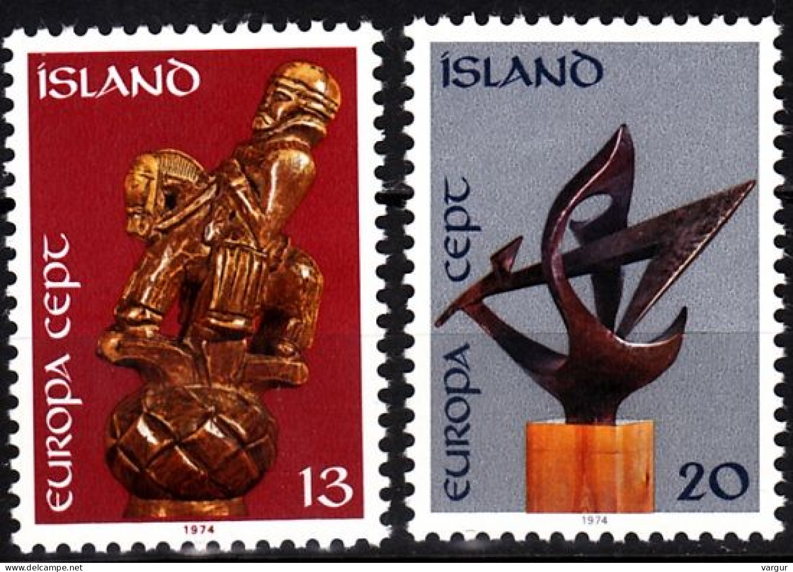 ICELAND / ISLAND 1974 EUROPA: Sculpture. Complete Set, MNH - 1974