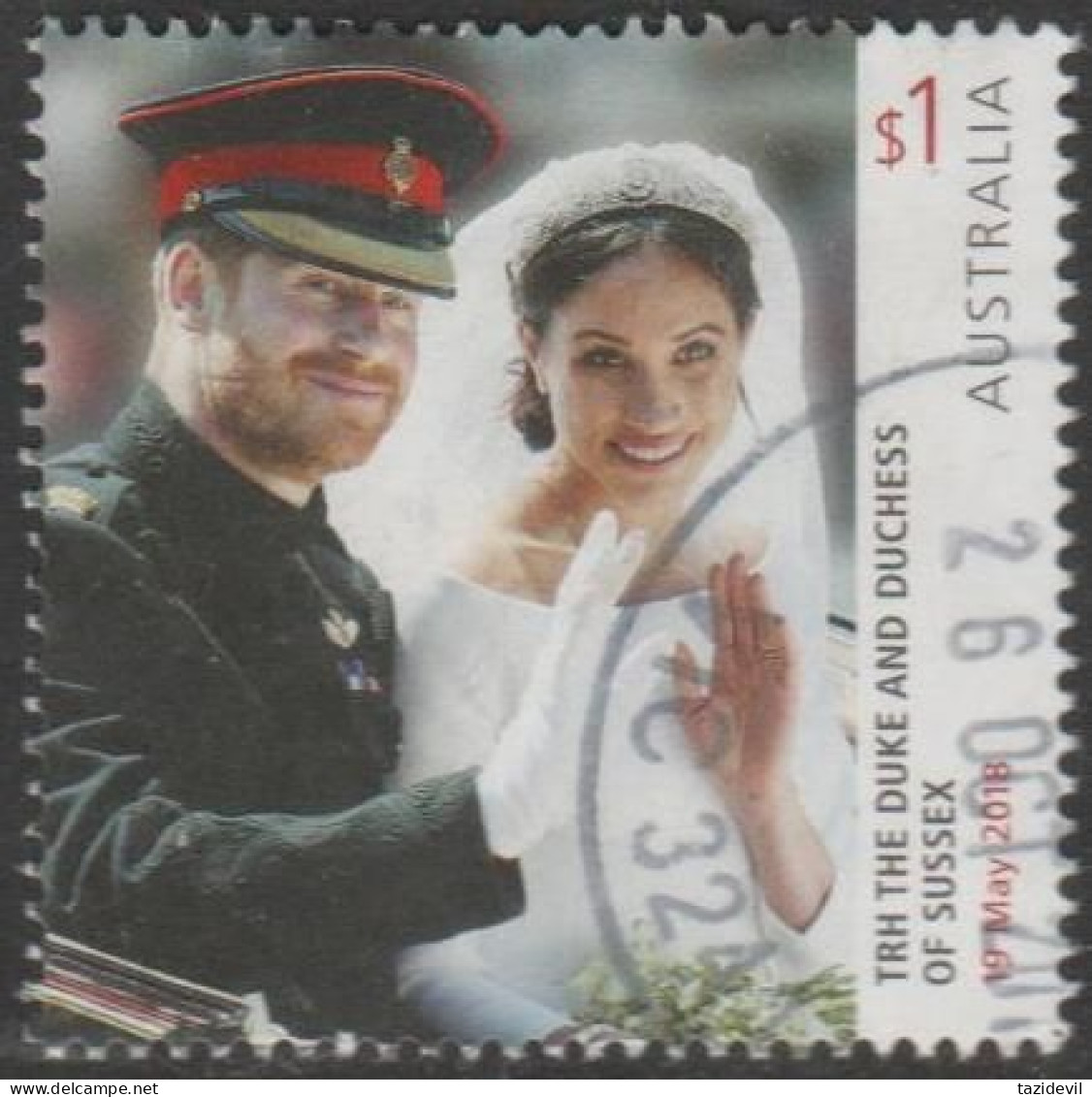 AUSTRALIA - USED 2018 $1.00 Royal Wedding - Prince Harry And Megan Markle - Used Stamps