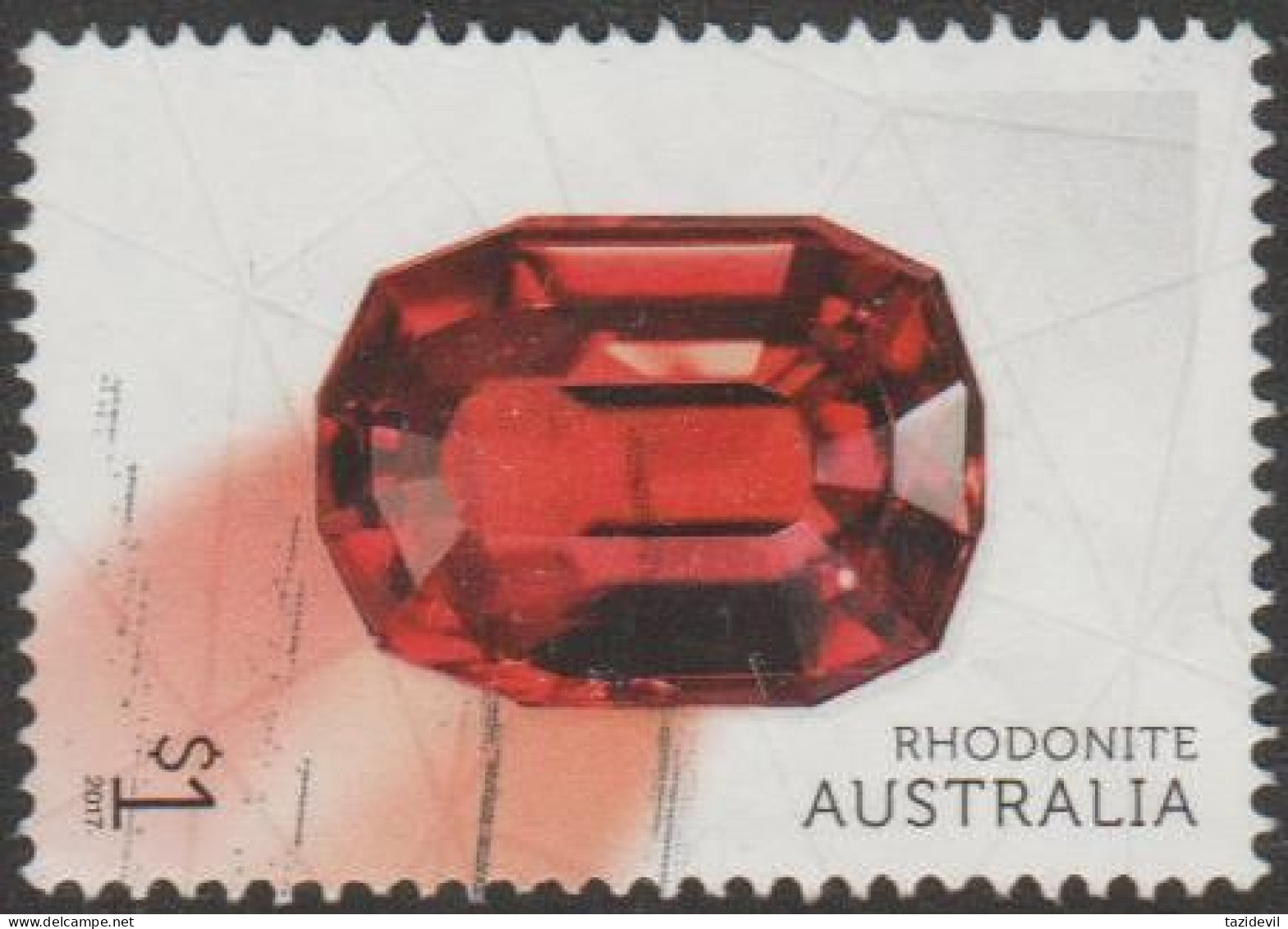 AUSTRALIA - USED 2017 $1.00 Rare Beauties - Gemstones - Rhodonite - Used Stamps