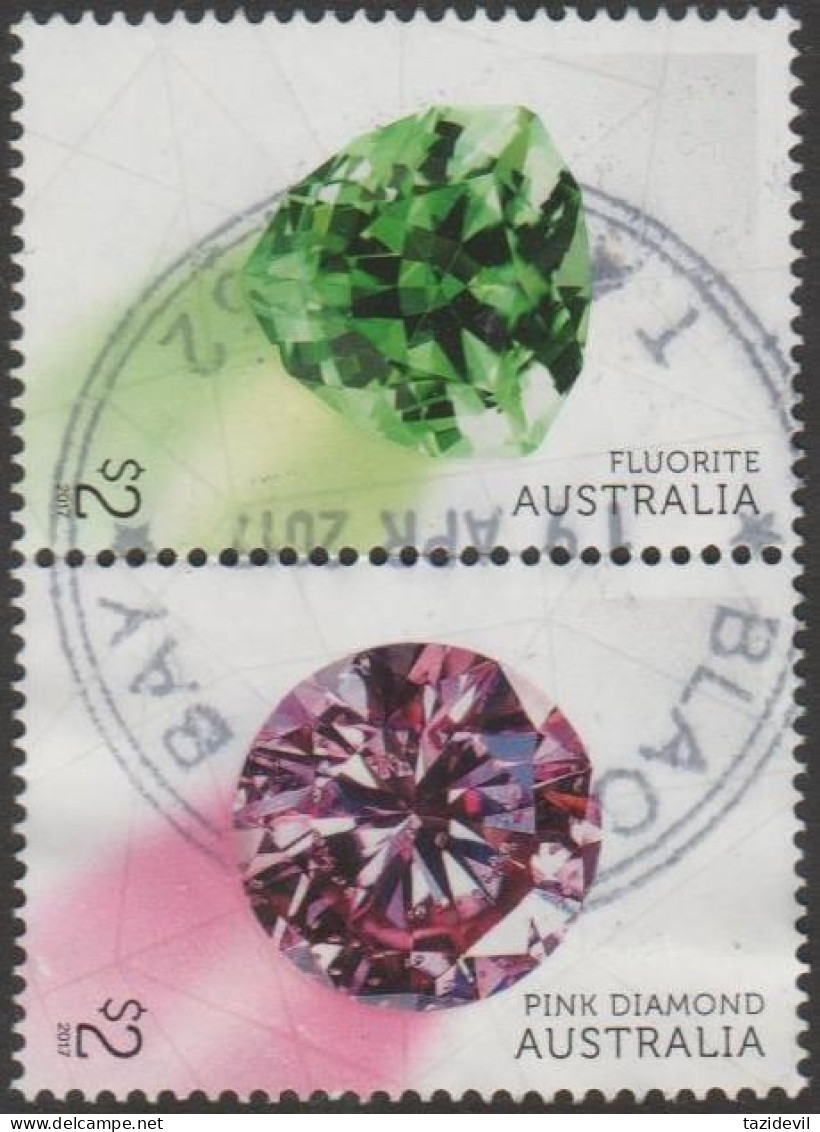 AUSTRALIA - USED 2017 $4.00 Rare Beauties - Gemstones Se-tenant Pair - Used Stamps