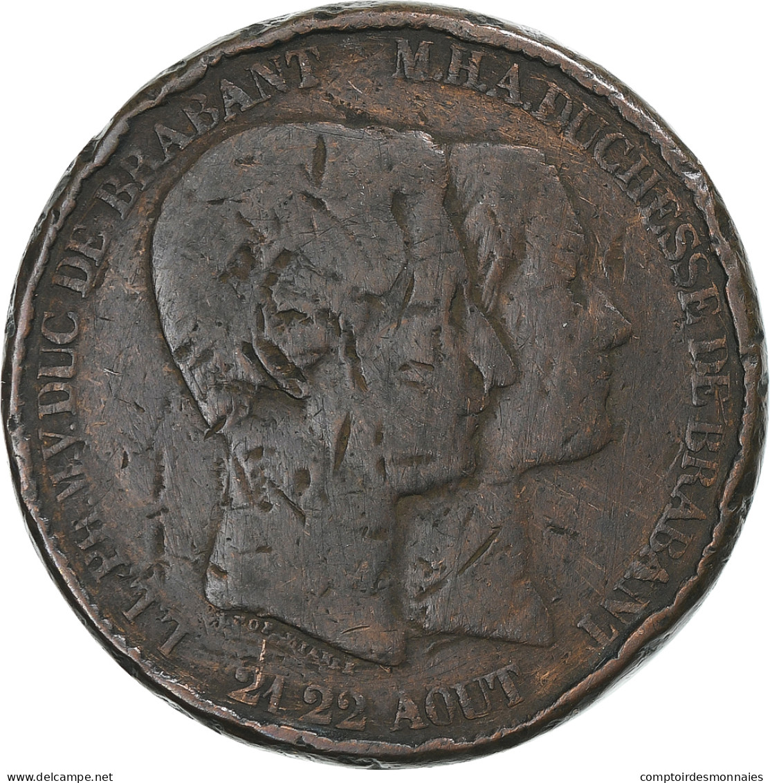 Belgique, Médaille, Léopold Ier, Mariage Du Duc De Brabant, 1853, Wiener - Autres & Non Classés