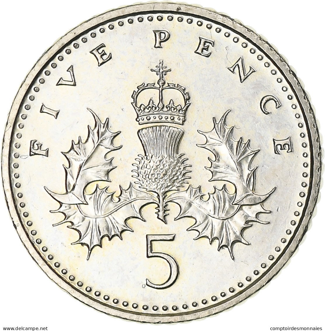 Monnaie, Grande-Bretagne, Elizabeth II, 5 Pence, 1990, TTB+, Cupro-nickel - 5 Pence & 5 New Pence