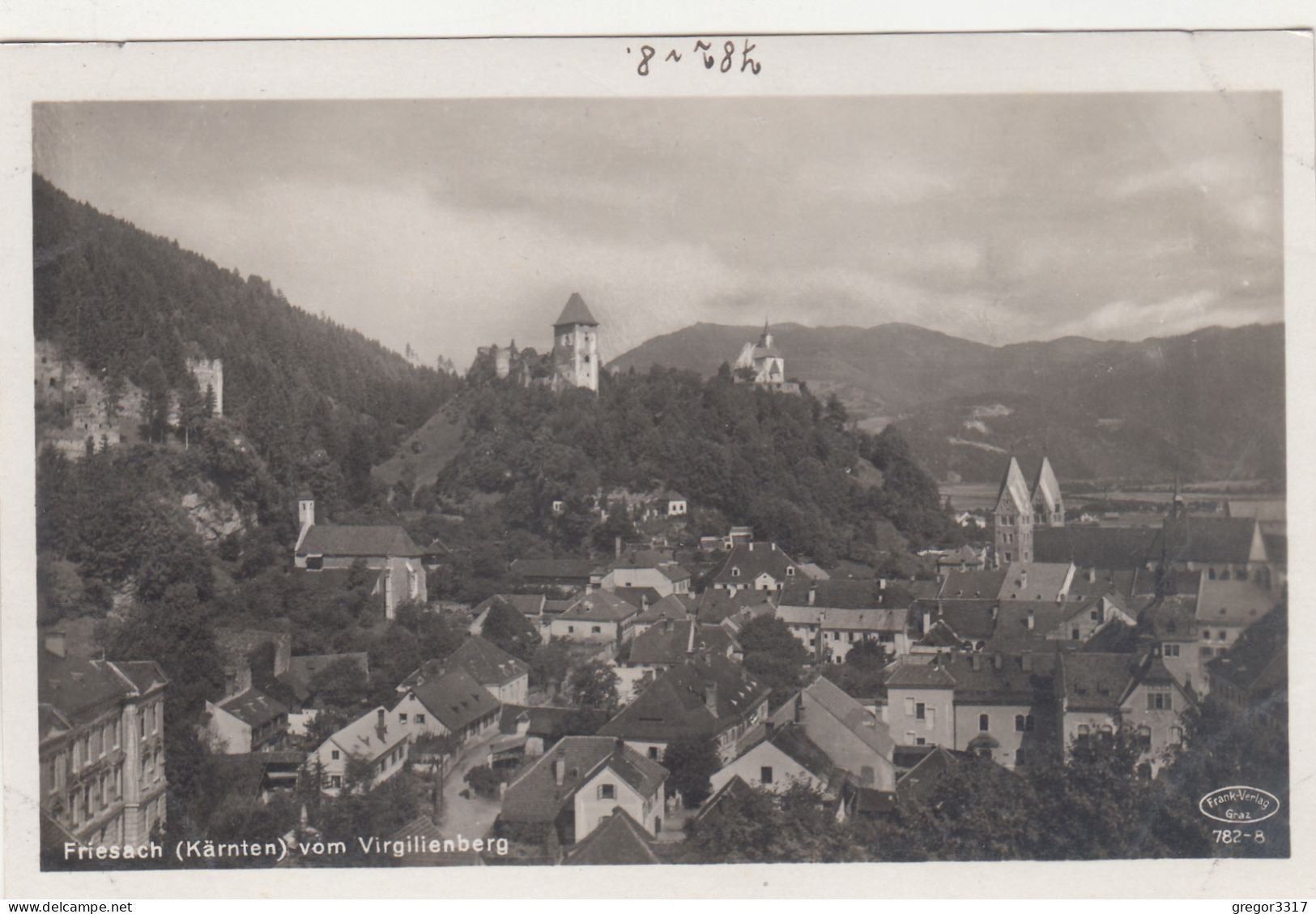 D5592) FRIESACH - Kärnten - Häuser Vom VIRGILIENBERG - Tolle FOTO AK - Alt !! Zensiert 1931 - Friesach