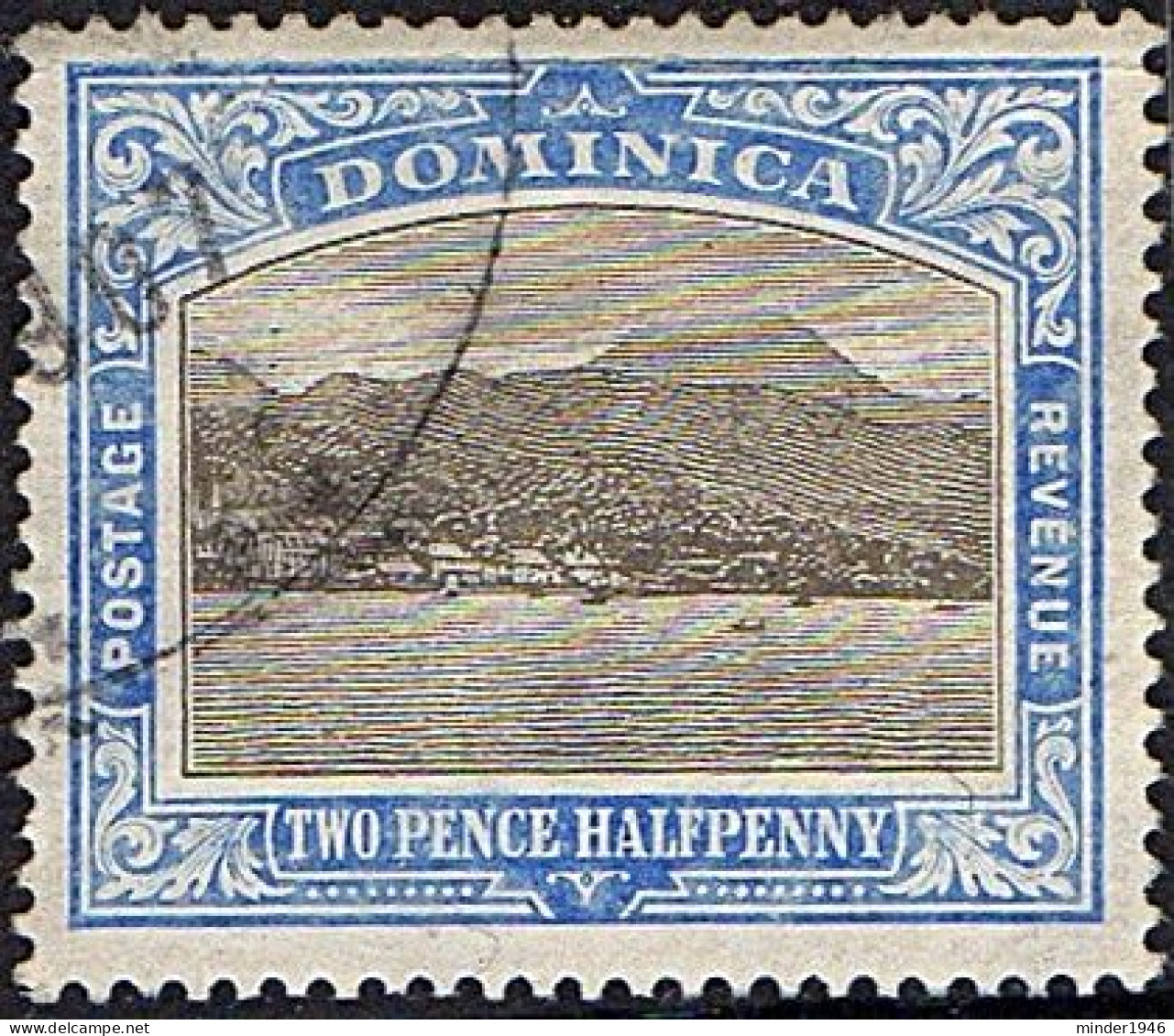 DOMINICA 1907 KEDVII 2½d On 2½d Grey & Bright Blue SG40 FU - Dominica (...-1978)